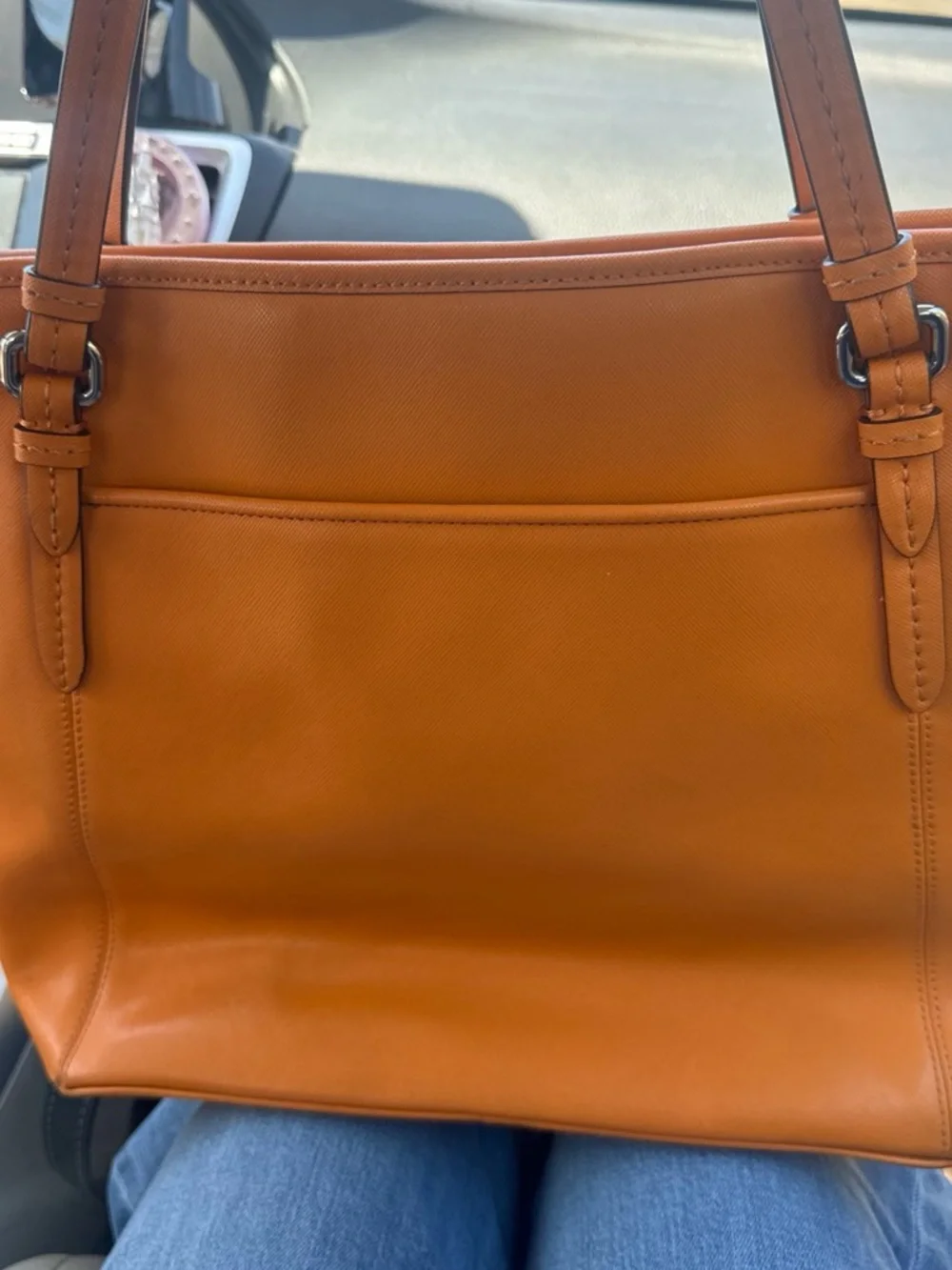 Coach Leather Tote in Cognac Tan